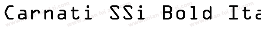Carnati SSi Bold Italic字体转换